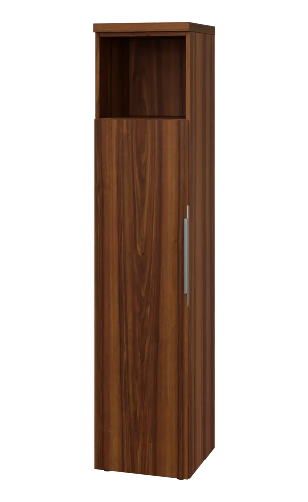 SIN 5 - 4DN kancelářská skříň, 1-dveřová/nika, levá, 1820x400x400, ořech královský